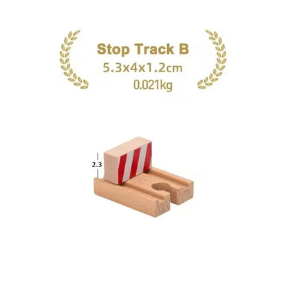 New Wooden Track Accessories Beech Wood Railway Train Track Parts fit for Brand Wood Tracks Education Toys for Children