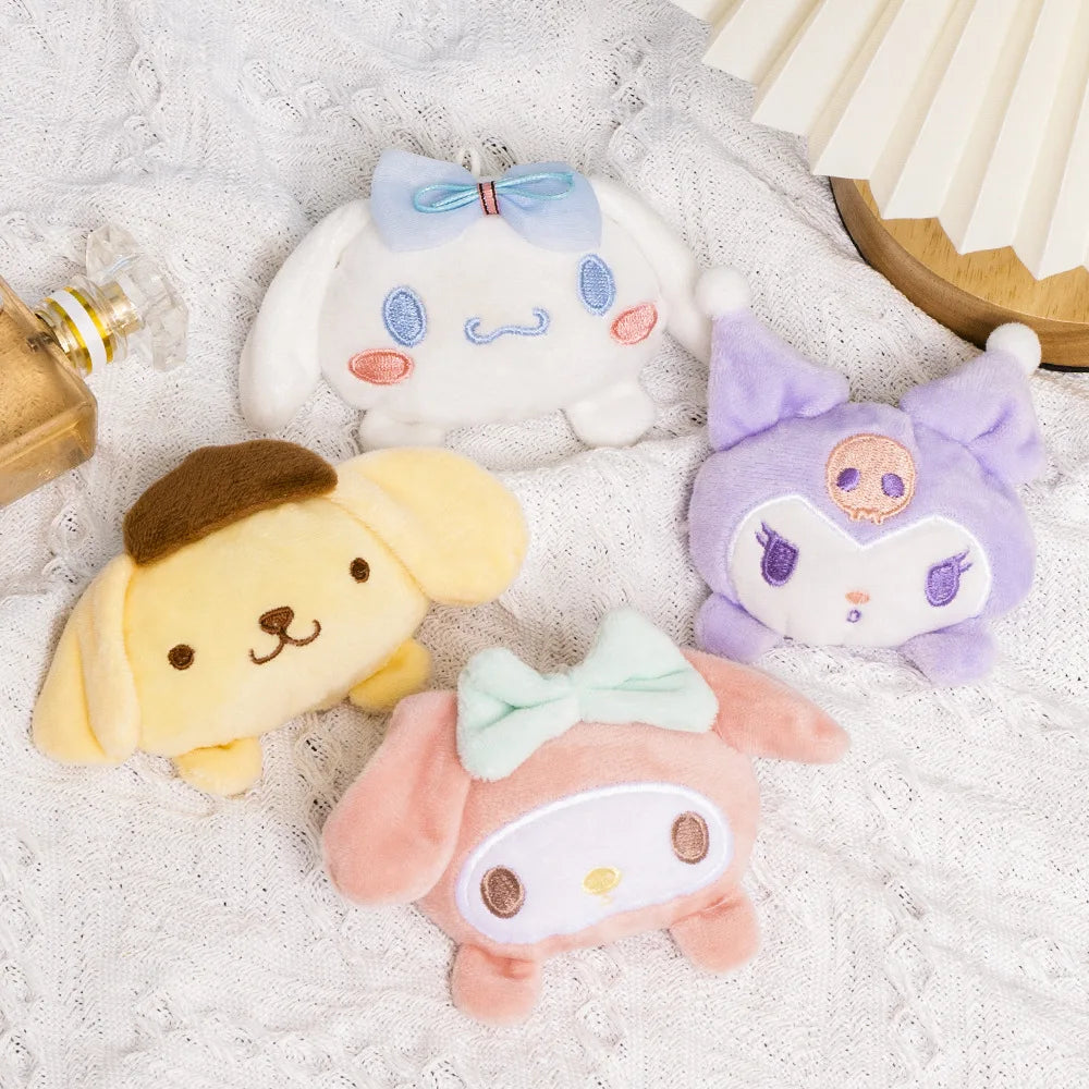 Kawaii sanrio Plüsch Schlüssel bund Puppe Hallo Kitty meine Melodie Kuromi Cinna moroll Cartoon Tier ausgestopft Anhänger Rucksack Dekoration