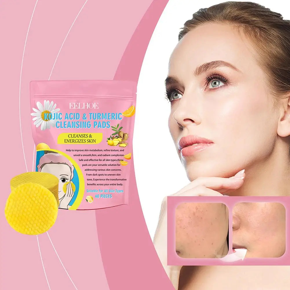 40/50 stücke Kurkuma Reinigung Pad Reinigung Tablet Peeling Pads Gesichts Schwämme Für Peeling Tägliche Reinigung Hautpflege