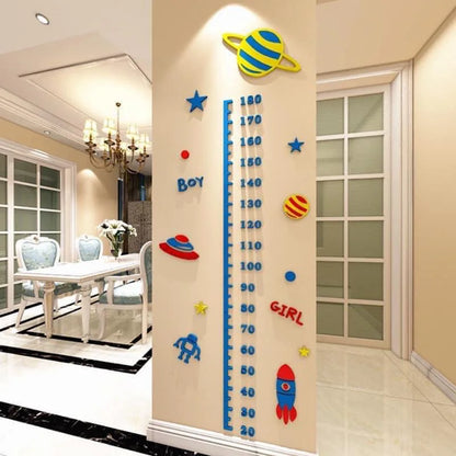 Kinder Höhe Messen Wand Aufkleber UFO Rakete Affe Höhe Charts Wand Aufkleber Nursey Decor Tapete Kinder Schlafzimmer Dekoration