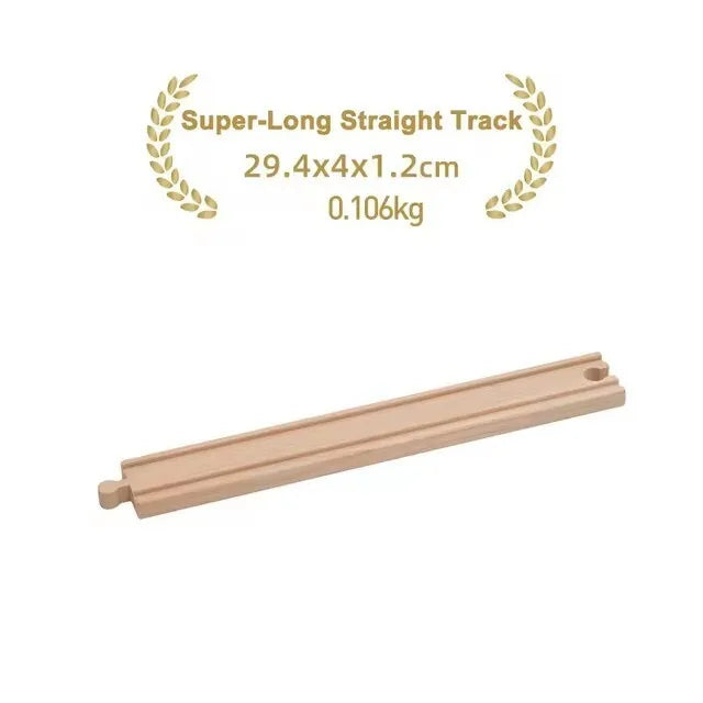 New Wooden Track Accessories Beech Wood Railway Train Track Parts fit for Brand Wood Tracks Education Toys for Children