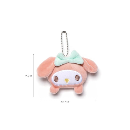 Kawaii sanrio Plüsch Schlüssel bund Puppe Hallo Kitty meine Melodie Kuromi Cinna moroll Cartoon Tier ausgestopft Anhänger Rucksack Dekoration