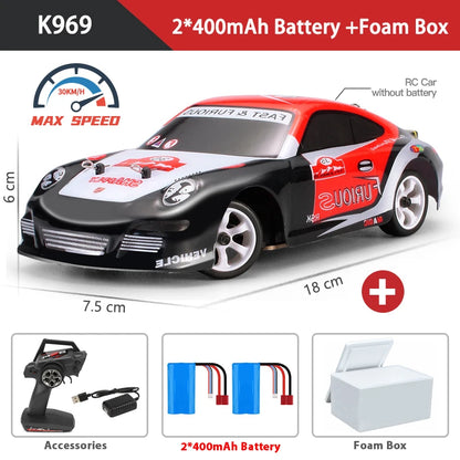 WLtoys K969 1:28 4WD 2.4G Mini RC Racing Car High Speed Off-Road Remote Control Drift Toys Alloy Vehicle for Children Kids Gift