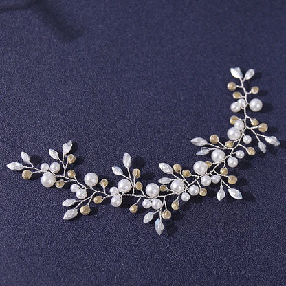 Hochzeit Kristall Haar Reben Blumen blatt Kopf bedeckungen handgemachte Perlen Kristall Stirnbänder Abschluss ball Braut Hochzeit Haarschmuck Schmuck