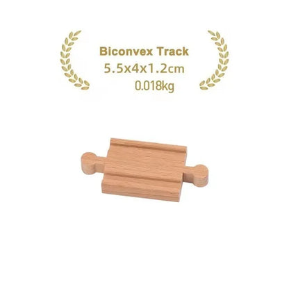 New Wooden Track Accessories Beech Wood Railway Train Track Parts fit for Brand Wood Tracks Education Toys for Children