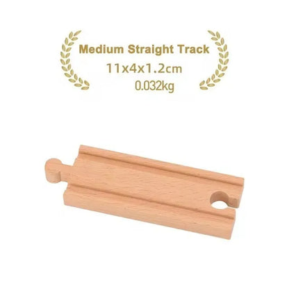 New Wooden Track Accessories Beech Wood Railway Train Track Parts fit for Brand Wood Tracks Education Toys for Children