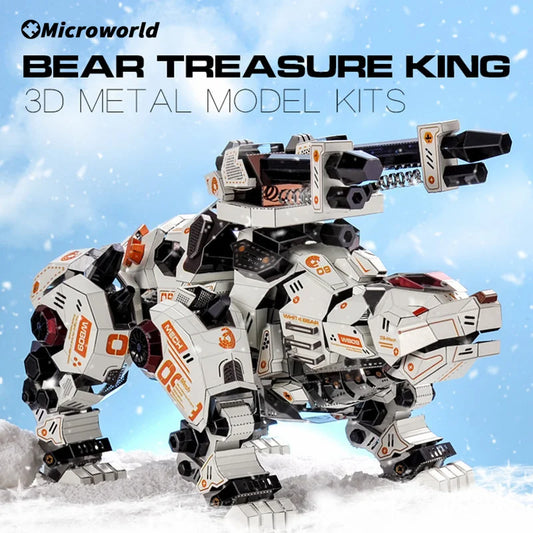 Microworld 3D Metall Puzzle Spiel Mechanische Eisbär Modell Bunte Tier DIY Puzzle Spielzeug Geburtstag Weihnachten Geschenke Für Erwachsene