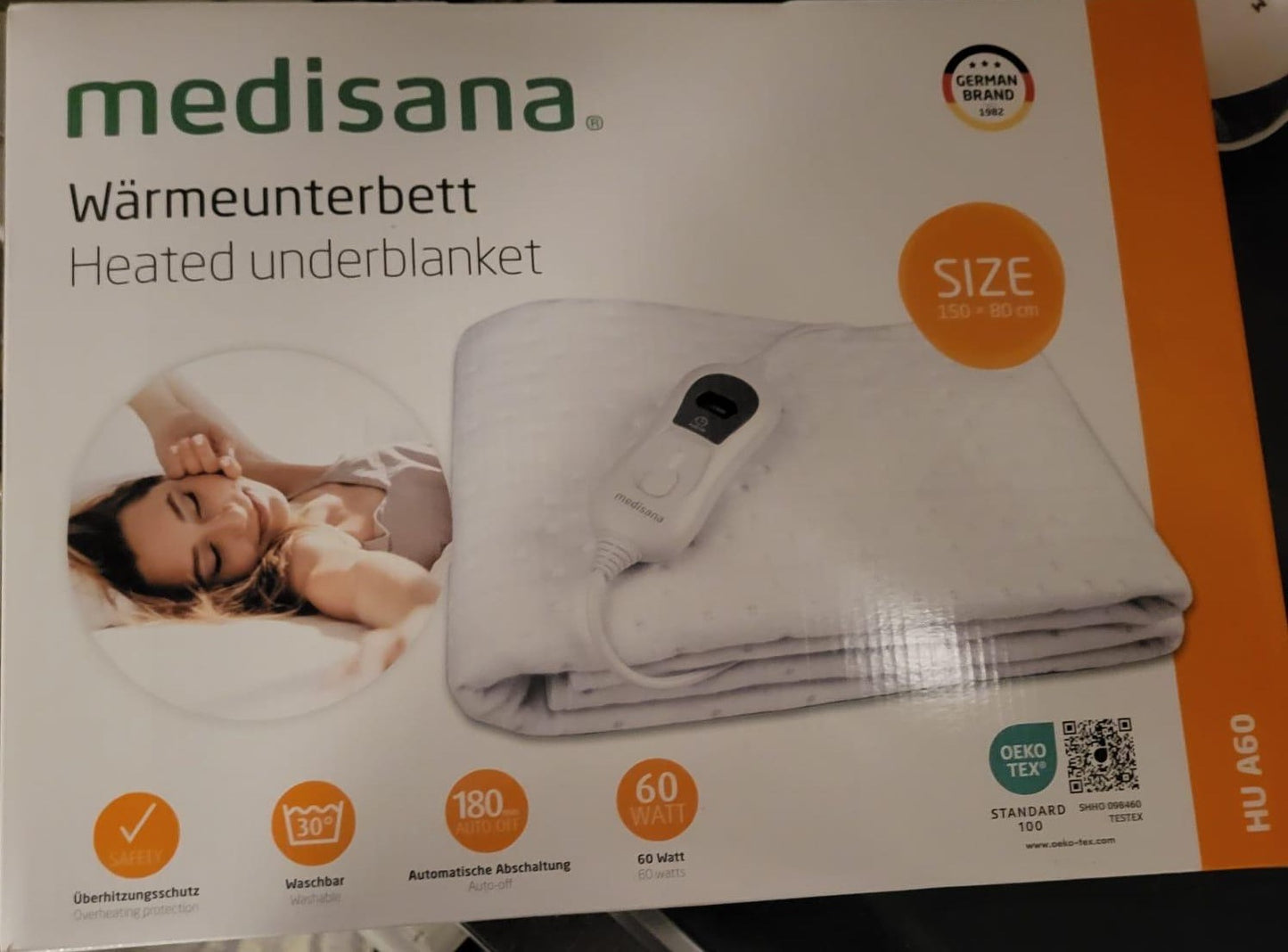 Medisana Wärmeunterbett 150x80cm Überhitzungsschutz Wärmedecke Wärmebett NEU OVP